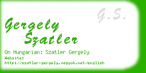 gergely szatler business card